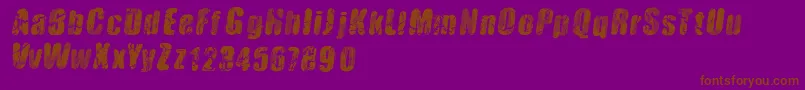 Vtkshardness Font – Brown Fonts on Purple Background