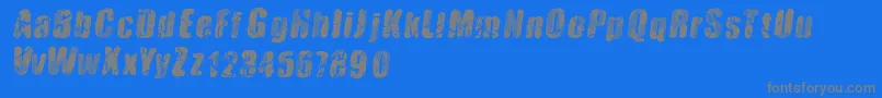 Vtkshardness-Schriftart – Graue Schriften auf blauem Hintergrund