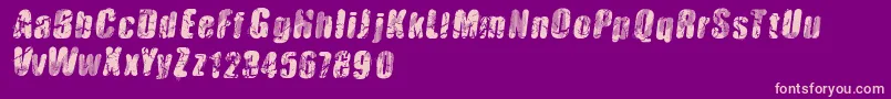 Vtkshardness Font – Pink Fonts on Purple Background