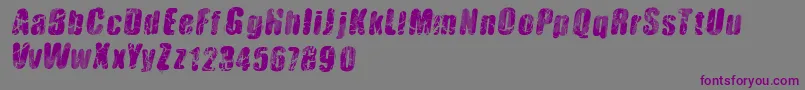 Vtkshardness Font – Purple Fonts on Gray Background