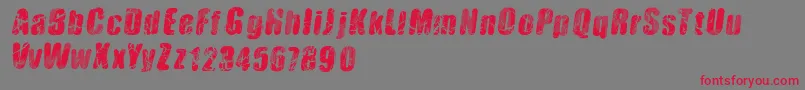 Vtkshardness Font – Red Fonts on Gray Background