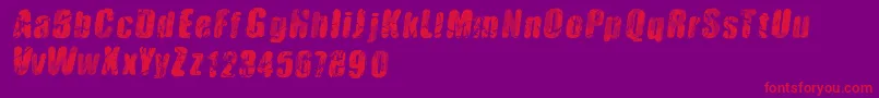 Fonte Vtkshardness – fontes vermelhas em um fundo violeta