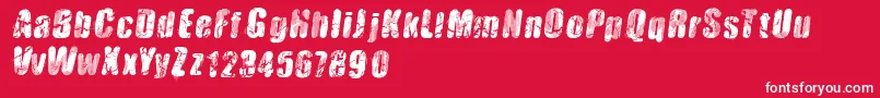 Vtkshardness Font – White Fonts on Red Background