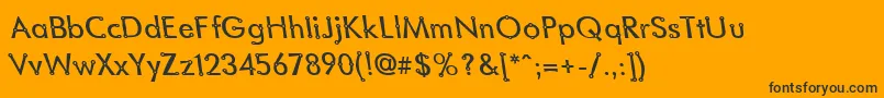 BlacksmithDelightLefty Font – Black Fonts on Orange Background