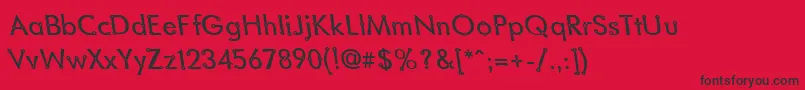 BlacksmithDelightLefty Font – Black Fonts on Red Background