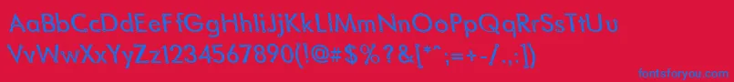 BlacksmithDelightLefty Font – Blue Fonts on Red Background