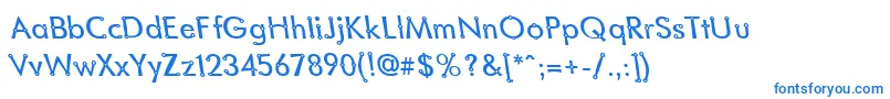 BlacksmithDelightLefty Font – Blue Fonts on White Background