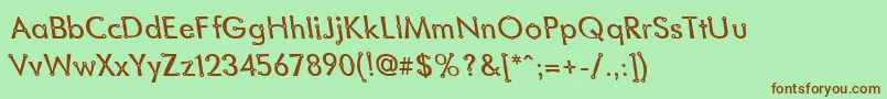 BlacksmithDelightLefty Font – Brown Fonts on Green Background