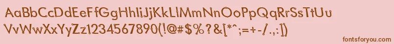 BlacksmithDelightLefty Font – Brown Fonts on Pink Background