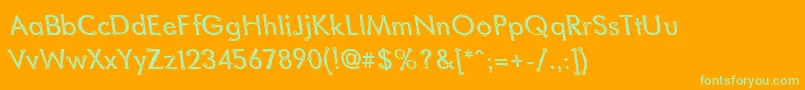 BlacksmithDelightLefty Font – Green Fonts on Orange Background