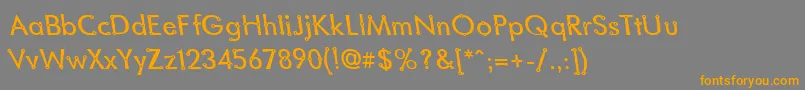 BlacksmithDelightLefty Font – Orange Fonts on Gray Background