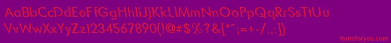BlacksmithDelightLefty Font – Red Fonts on Purple Background