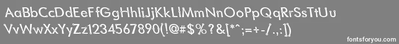 BlacksmithDelightLefty Font – White Fonts on Gray Background