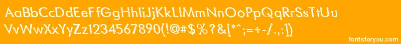 BlacksmithDelightLefty Font – White Fonts on Orange Background