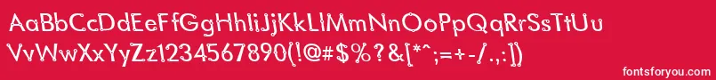 BlacksmithDelightLefty Font – White Fonts on Red Background