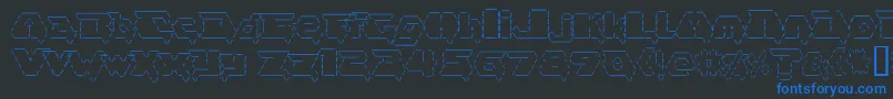 Asciid Font – Blue Fonts on Black Background