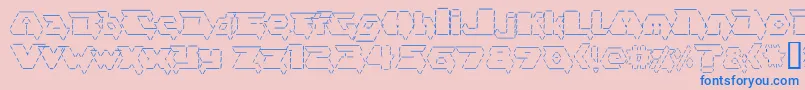 Asciid-Schriftart – Blaue Schriften auf rosa Hintergrund