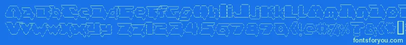 Asciid Font – Green Fonts on Blue Background