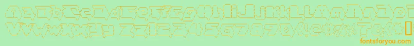 Asciid Font – Orange Fonts on Green Background