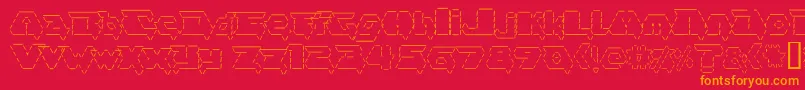 Asciid Font – Orange Fonts on Red Background