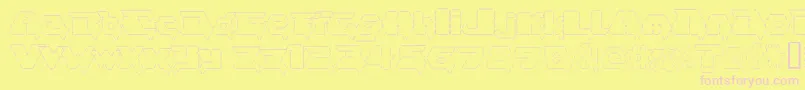 Asciid Font – Pink Fonts on Yellow Background