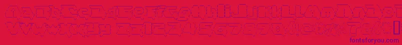 Asciid Font – Purple Fonts on Red Background