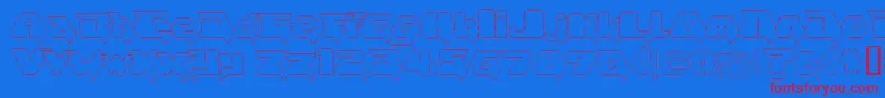 Asciid Font – Red Fonts on Blue Background