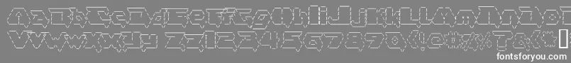 フォントAsciid – 灰色の背景に白い文字