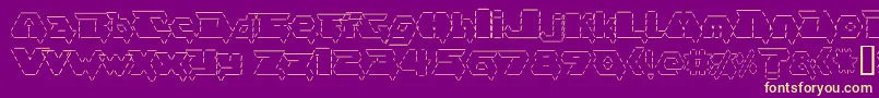 Asciid Font – Yellow Fonts on Purple Background