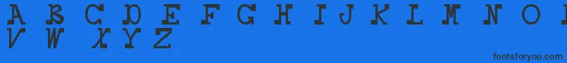 Daboss Font – Black Fonts on Blue Background