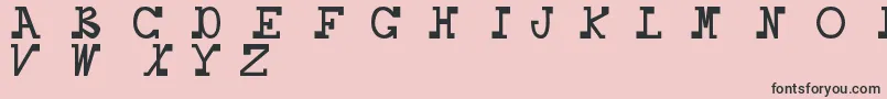 フォントDaboss – ピンクの背景に黒い文字