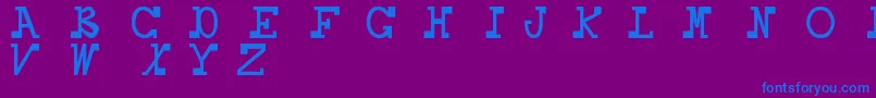 Daboss Font – Blue Fonts on Purple Background