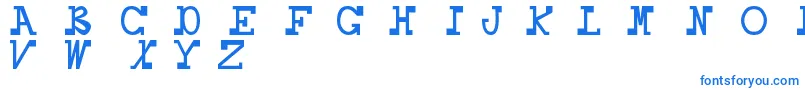 Daboss Font – Blue Fonts on White Background