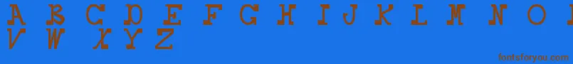Daboss-fontti – ruskeat fontit sinisellä taustalla
