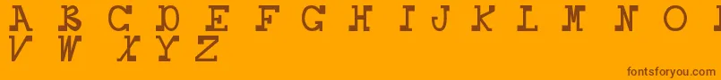 Daboss Font – Brown Fonts on Orange Background