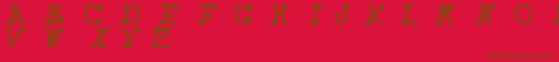 Daboss-fontti – ruskeat fontit punaisella taustalla