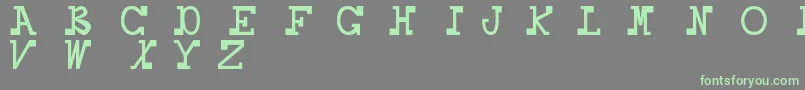 Daboss-fontti – vihreät fontit harmaalla taustalla