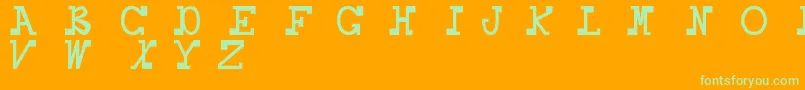 Daboss Font – Green Fonts on Orange Background