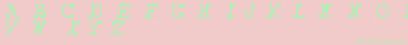 Daboss-fontti – vihreät fontit vaaleanpunaisella taustalla