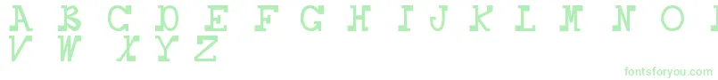 Шрифт Daboss – зелёные шрифты на белом фоне
