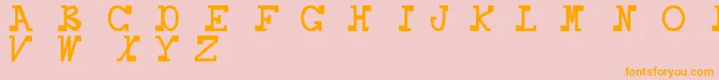 Daboss Font – Orange Fonts on Pink Background
