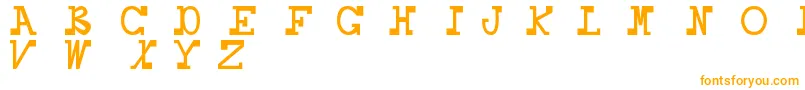 Шрифт Daboss – оранжевые шрифты на белом фоне