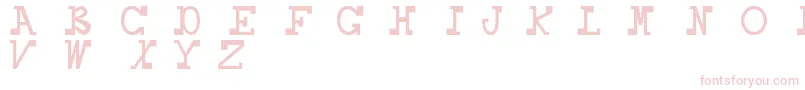 フォントDaboss – 白い背景にピンクのフォント