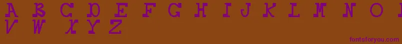 Шрифт Daboss – фиолетовые шрифты на коричневом фоне
