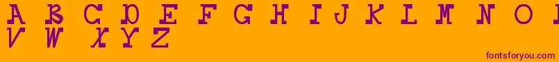 Шрифт Daboss – фиолетовые шрифты на оранжевом фоне