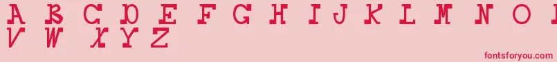 Daboss-fontti – punaiset fontit vaaleanpunaisella taustalla