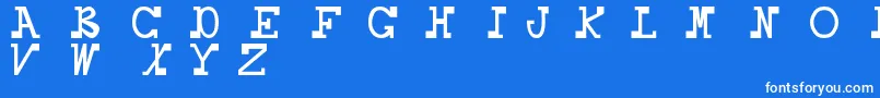 Daboss-fontti – valkoiset fontit sinisellä taustalla