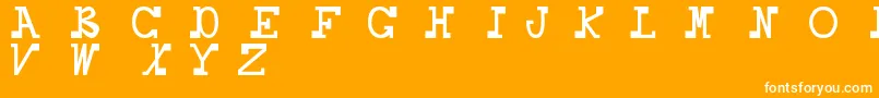 Шрифт Daboss – белые шрифты на оранжевом фоне