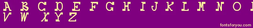 Daboss-fontti – keltaiset fontit violetilla taustalla