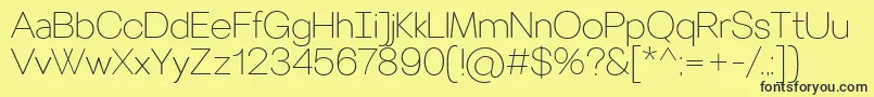 VillerayroundedThin Font – Black Fonts on Yellow Background